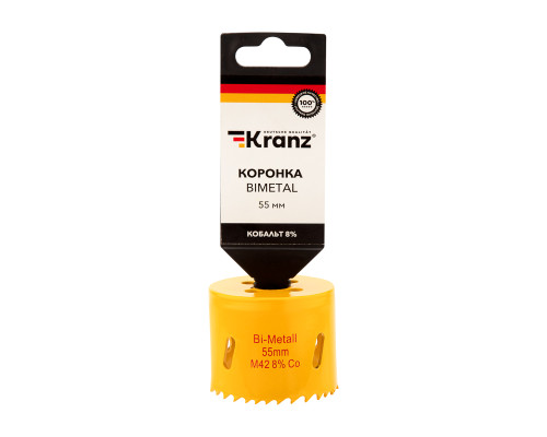 Коронка по металлу биметаллическая (Bimetal) 55мм KRANZ