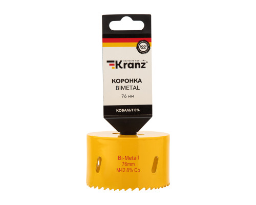 Коронка по металлу биметаллическая (Bimetal) 76мм KRANZ