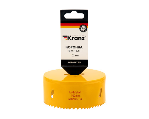 Коронка по металлу биметаллическая (Bimetal) 102мм KRANZ