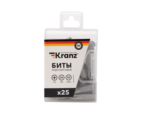 Бита PH2х25 мм для шуруповерта (упак. 25 шт.) KRANZ