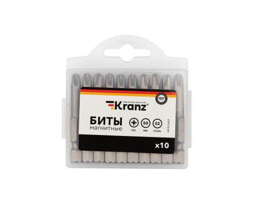 Бита PZ3х50 мм для шуруповерта (упак. 10 шт.) KRANZ