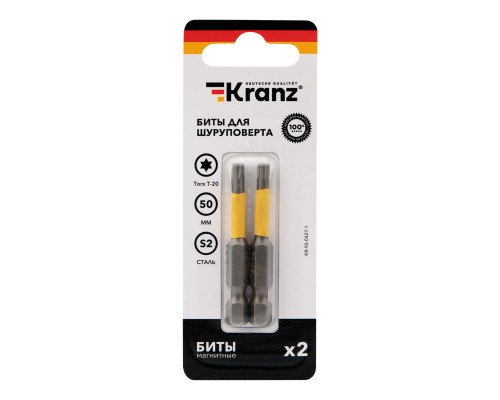 Бита для шуруповерта Torx T20х50 мм (2 шт./уп.) KRANZ