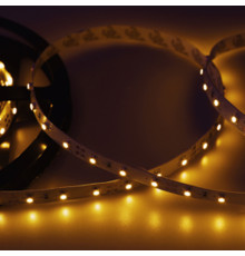 LED лента 5м открытая, 8 мм, IP23, SMD 2835, 60 LED/m, 12 V, цвет свечения желтый LAMPER