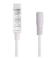 LED мини контроллер с разъемом 5,5х2,1 мм 72/144 W, 3 кнопки, 12 V/24 V
