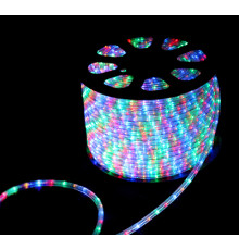 Дюралайт LED трехжильный 230В 13мм 30 LED/м МУЛЬТИ (RYGB) свечение с динамикой модуль 1м бухта 100м NEON-NIGHT