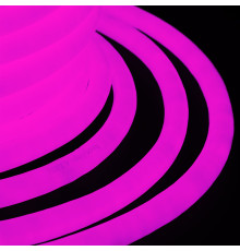 Гибкий Неон диаметр 19мм круглый 96 LED/м РОЗОВЫЙ 230В бухта 50м (3 комплекта подключения) NEON-NIGHT