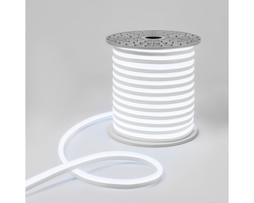 Гибкий неон 15х26мм односторонний 120 LED/м БЕЛЫЙ 230В бухта 50м (c комплектом подключения) NEON-NIGHT