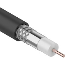Кабель коаксиальный RG-6U, 75Ом, CCS/Al/Al, 48%, 100м, OUTDOOR, черный PROconnect
