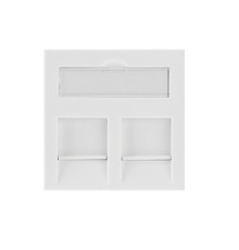 Вставка 45x45, на 2 порта со шторкой