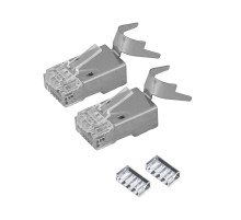 Разъем RJ-45(8P8C) под витую пару, FTP, CAT 6А, блистер 2шт. REXANT