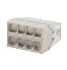 Экспресс-клемма с пастой REXANT СМК 2273-248, 8-проводная 0.5-2.5 мм², прозрачная, блистер (6 шт./уп.)