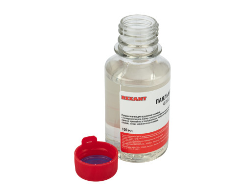 Флюс для пайки, ПАЯЛЬНАЯ КИСЛОТА, 100мл, флакон REXANT