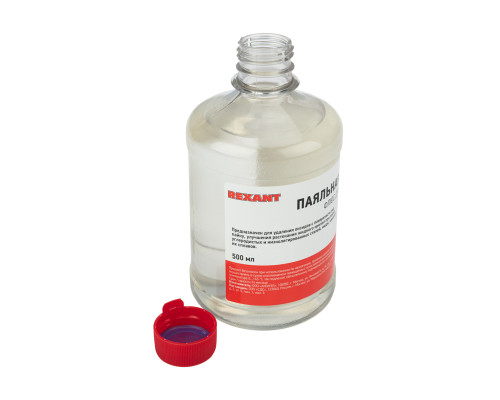Флюс для пайки, ПАЯЛЬНАЯ КИСЛОТА, 500мл, флакон REXANT