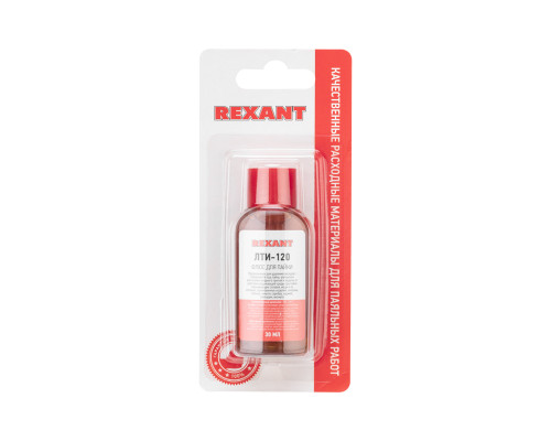 Флюс для пайки, ЛТИ-120, 30мл, блистер REXANT