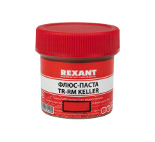Флюс для пайки, паста TR-RM KELLER, 20мл, банка REXANT