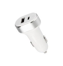 Автозарядка в прикуриватель REXANT АЗУ USB-A+USB-C, 3.1 A белая