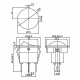 Выключатель клавишный круглый 12В 20А (3с) вкл-выкл зеленый с подсветкой REXANT