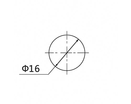 Индикатор ø16 220В красный с подсветкой (RWE) REXANT
