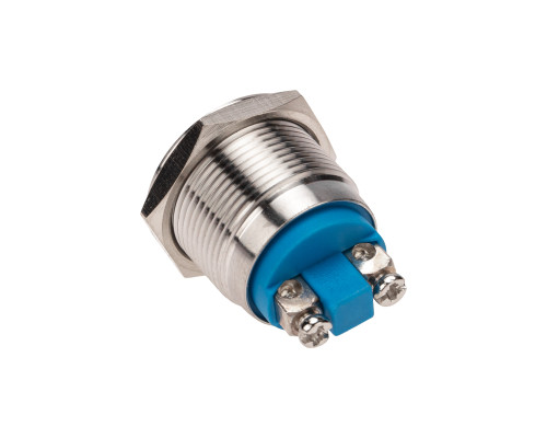 Кнопка антивандальная ø19 без фиксации (2с винт) выкл-(вкл) плоская (PBS-28В-2) REXANT