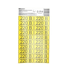 Наклейка знак электробезопасности «220 В» 15х50мм (с хедером, 20 шт. на листе) REXANT