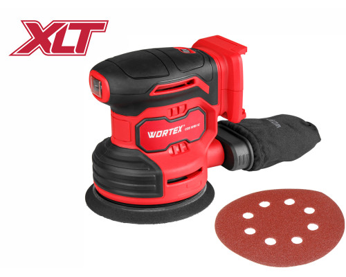 Аккум. эксцентриковая шлифмашина WORTEX COS 1218-1 E в кор. ALL1 SOLO 18В, 125 мм, 6000-13000 об/мин