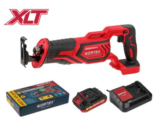 Аккум. сабельная пила WORTEX CSR 1118 E в кор. ALL1 XLT SET 18В, 1 акк., 2 Ач, дер. 115 мм