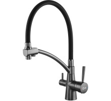 Смеситель для кухни (Lt) D35, серия LUX графит AV Engineering