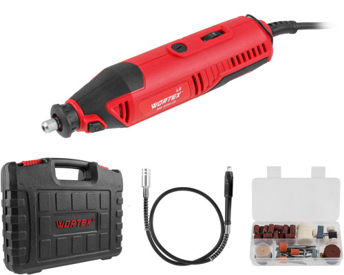 Гравер электрический WORTEX LX MG 3214-1 E в чем.+аксессуары 130 Вт,10000-35000 об/мин,цанги 3,0/3,2