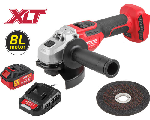 Аккум. углошлифмашина WORTEX CAG 1812-2 E в кор. XLT SET БЕСЩЕТ., 18 В, 125 мм, 3000-8500 об/мин