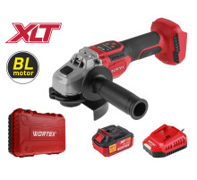 Аккум. углошлифмашина WORTEX CAG 1812-2 SE в чем. XLT SET БЕСЩЕТ., 18 В, 125 мм, 3000-8500 об/мин