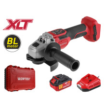 Аккум. углошлифмашина WORTEX CAG 1812-2 SE в чем. XLT SET БЕСЩЕТ., 18 В, 125 мм, 3000-8500 об/мин