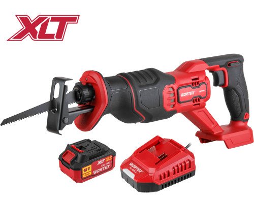 Аккум. сабельная пила WORTEX CSR 1118-1 в кор. ALL1 XLT SET 18В, 4 Ач акб, дер. 110 мм