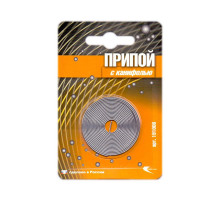 Припой ПОС 61 трубка, спираль ф1мм, с канифолью в блистере
