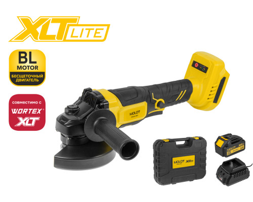 Шлифмашина угловая аккумуляторная MOLOT MCAG 1812 XLT Lite SET