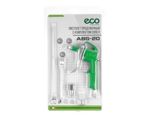 Пистолет продувочный c комплектом сопел ECO ABG-20