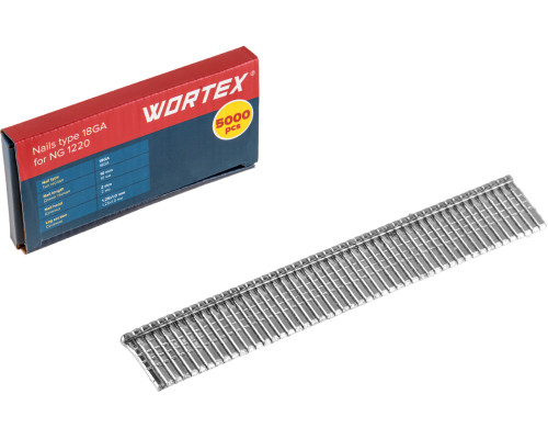 Гвозди тип 18GA 10 мм WORTEX (5000 шт.) для NG 1220
