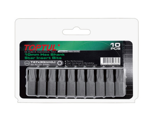 Насадка TORX T55 30мм 10шт блистер TOPTUL (FSEA1255G)