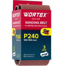 Шлифлента 100x914 мм P240 бесконечная 3 шт. для станка WORTEX GM 1528