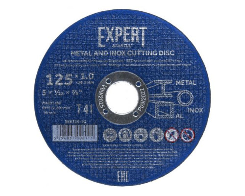 Круг отрезной 125х1.0x22.2 мм для металла и нерж. стали EXPERT STARTUL