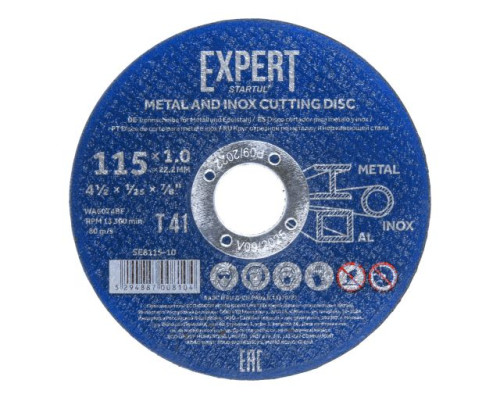 Круг отрезной 115х1.0x22.2 мм для металла и нерж. стали EXPERT STARTUL
