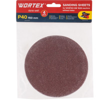 Шлифлист 150мм P40 без отв. 4 шт. для станка WORTEX GM 1528
