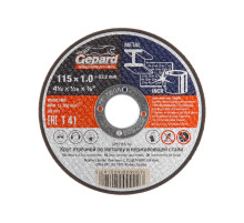 Круг отрезной 115х1.0x22.2 мм для металла и нерж. стали GEPARD