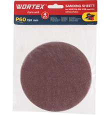 Шлифлист 150мм P60 без отв. 4 шт. для станка WORTEX GM 1528