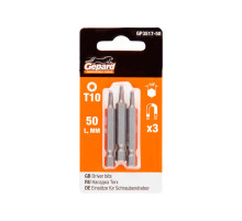 Насадка TORX T10 50мм 3шт GEPARD (GP3517-50)
