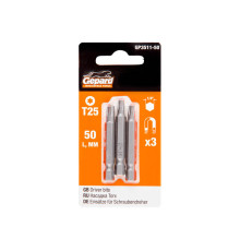 Насадка TORX T25 50мм 3шт GEPARD (GP3511-50)