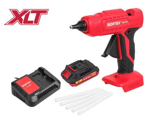 Аккум. клеевой пистолет WORTEX CGG 1118 в кор. ALL1 XLT с акб и з/у SET 18В, 11 мм