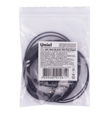 UFL-H02 BLACK 200 POLYBAG Комплект крепления для подвесного монтажа накладных светильников. Два тросика с креплениями длиной 2м. Цвет черный. ТМ Uniel