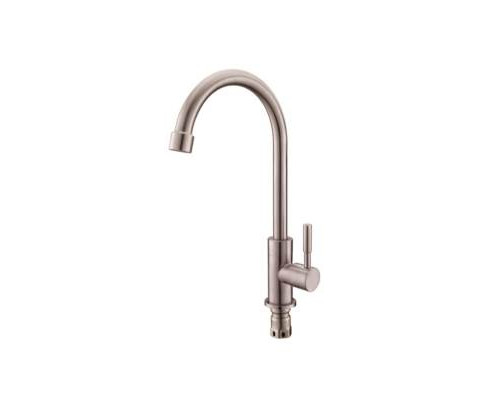 Смеситель VIKO  V-4400 , серебро, излив поворотный, нержавеющая сталь