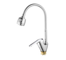 Смеситель VIKO  V-3574 для кухни, хром, излив поворотный, гибкий, цинковый сплав