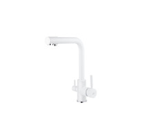 Смеситель VIKO  V-5044 для кухни, белый матовый, излив поворотный, латунь